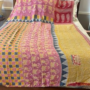 Beautiful recycled Kantha throws! One of a kinds hand quilted. Bundle =savings